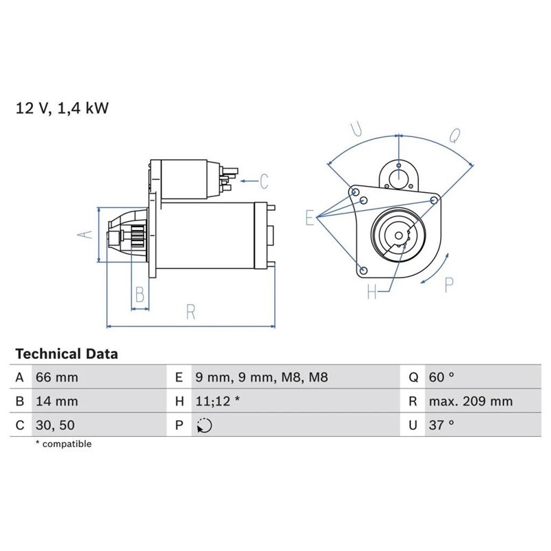 DEMARREUR BOSCH 0986021651