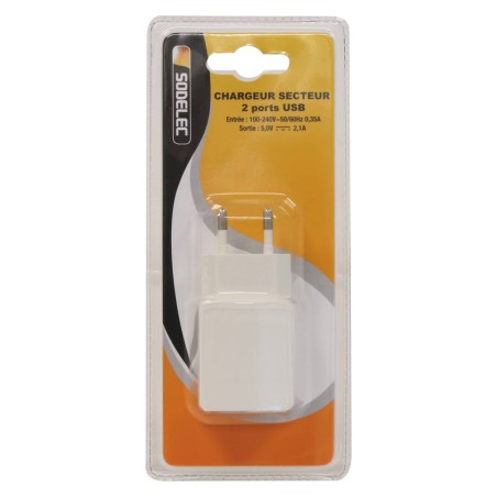 Chargeur avec 2 prises USB 230V 5V 2,4A