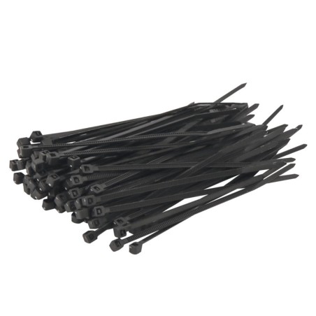 Collier nylon 2,5x100mm noir - lot de 100 pcs