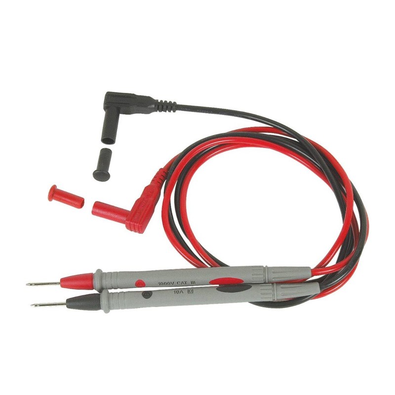 Cordon 1m rouge et noir pour multimètre